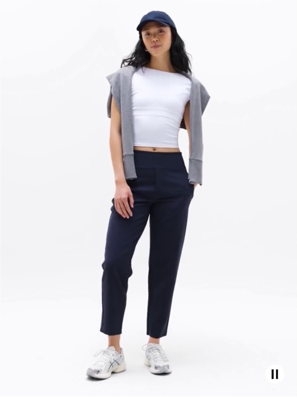 Athleta Endless High Rise Pant 14 tall 14T navy straight